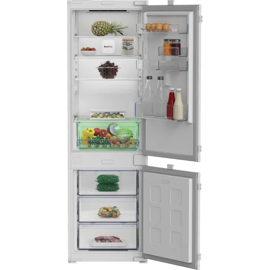 Beko B3BCNA294HS No Frost beépíthető alulfagyasztós kombinált hűtőszekrény, 194/76L, 54x55x177.5 cm