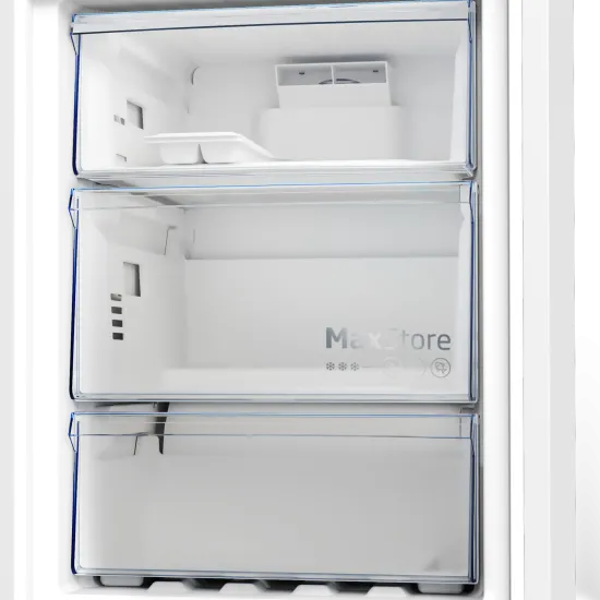 Beko B3RCNA364HXB1 No Frost alulfagyasztós kombinált hűtőszekrény, 210/106L, 59.5x66.3x186.5 cm, csiszolt ezüst szín 