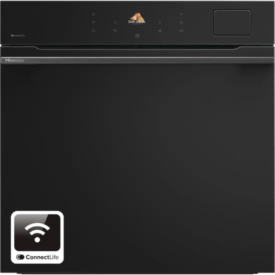 Hisense BAS614P8B beépíthető sütő, 77L, Wifi, pirolitikus tisztítás, 59.5x56.4x59.5 cm, fekete szín 