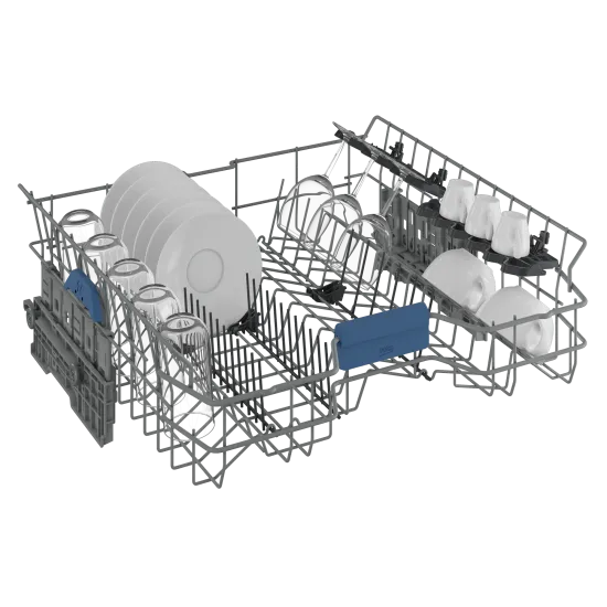 Beko BDFN26540XP mosogatógép, 15 teríték, 3 kosár, automatikus ajtónyitás, 59.8x60x85 cm, acélszürke szín 