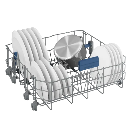 Beko BDFN26540XP mosogatógép, 15 teríték, 3 kosár, automatikus ajtónyitás, 59.8x60x85 cm, acélszürke szín 
