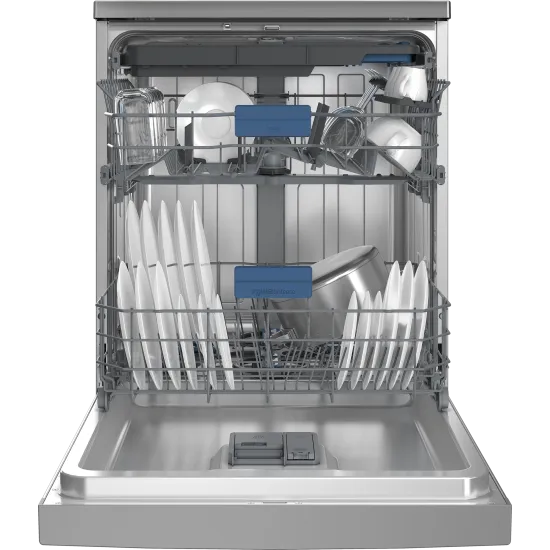 Beko BDFN26540XP mosogatógép, 15 teríték, 3 kosár, automatikus ajtónyitás, 59.8x60x85 cm, acélszürke szín 