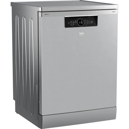 Beko BDFN36551XWP mosogatógép, 15 teríték, inverter motor, Wifi, automatikus ajtónyitás, 59.8x60x85 cm, acélszürke szín 