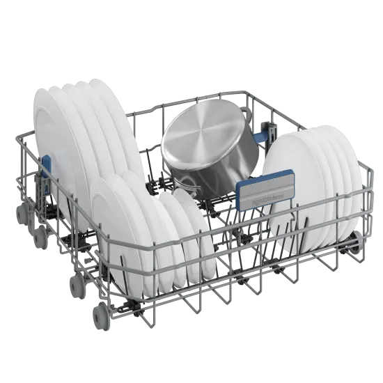 Beko BDFN36551XWP mosogatógép, 15 teríték, inverter motor, Wifi, automatikus ajtónyitás, 59.8x60x85 cm, acélszürke szín 