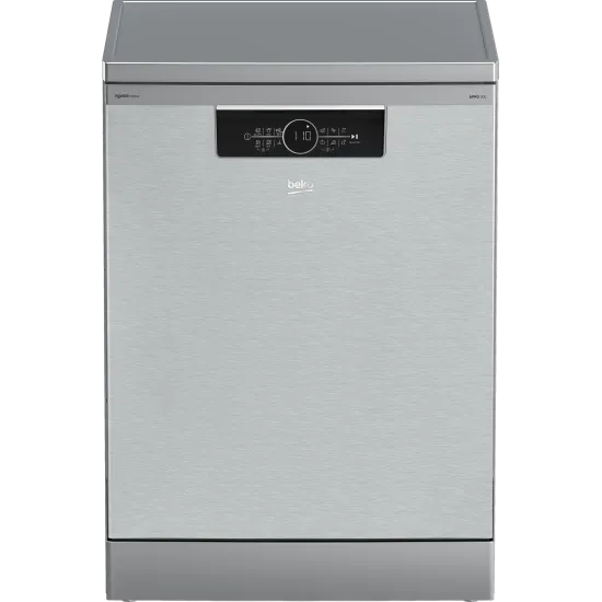 Beko BDFN36551XWP mosogatógép, 15 teríték, inverter motor, Wifi, automatikus ajtónyitás, 59.8x60x85 cm, acélszürke szín 