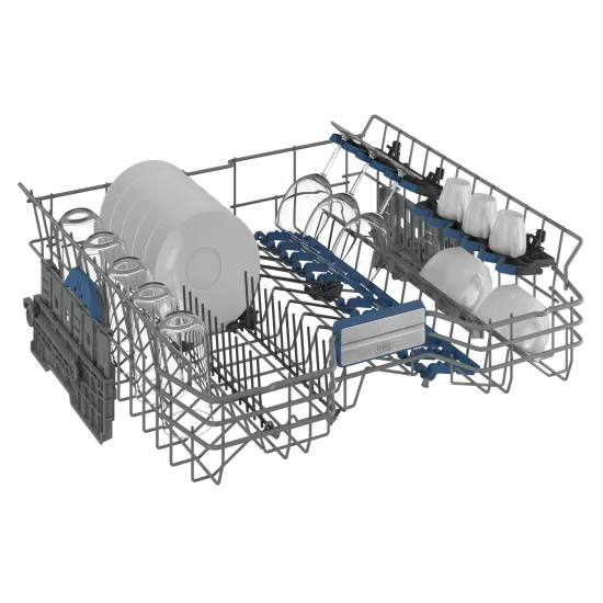 Beko BDFN36560XWP mosogatógép, 15 teríték, 3 kosár, automatikus ajtónyitás, Wifi, 59.8x60x85 cm, acélszürke szín
