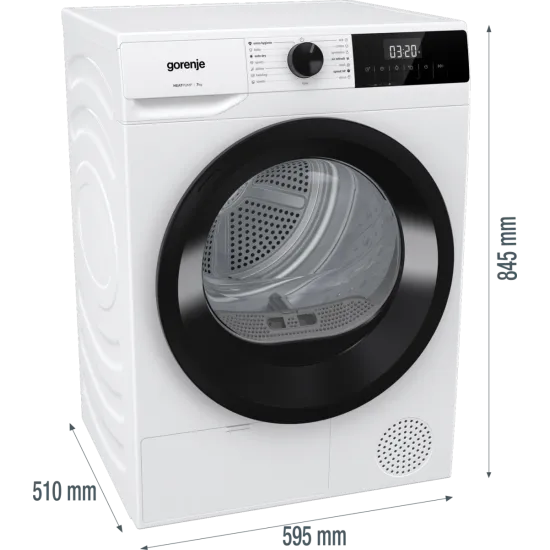 Gorenje D2HNE7D hőszivattyús szárítógép, 7 kg, 59.5x51x84.5 cm