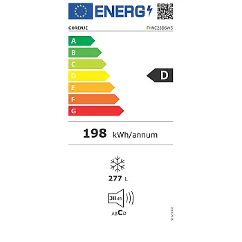 Gorenje FHNC28D6W5 fagyasztóláda, 277L, inverter motor, 111.4x63x84.7 cm