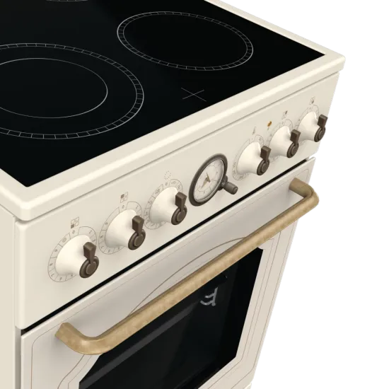 Gorenje GECS5B70CLI kerámialapos elektromos tűzhely extra gőzfunkcióval Classico Design, 70L, 50x59.4x85 cm