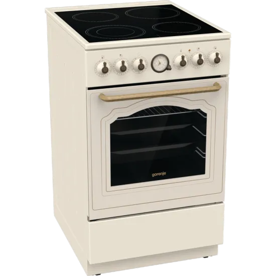 Gorenje GECS5B70CLI kerámialapos elektromos tűzhely extra gőzfunkcióval Classico Design, 70L, 50x59.4x85 cm