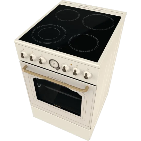 Gorenje GECS5B70CLI kerámialapos elektromos tűzhely extra gőzfunkcióval Classico Design, 70L, 50x59.4x85 cm