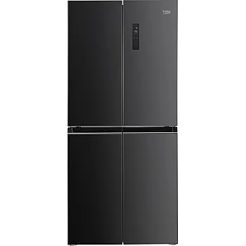 Beko GNO4031GS No Frost side by side hűtőszekrény francia ajtós kialakítással, 271/150L, inverter motor, 79x70x180 cm, sötét szürke üveg szín 