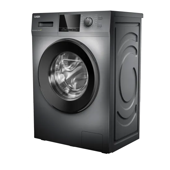 Gaba GTW-814DS elöltöltős mosógép, 8 kg, gőz, 59.5x52x85 cm, sötét inox szín 