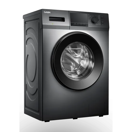 Gaba GTW-814DS elöltöltős mosógép, 8 kg, gőz, 59.5x52x85 cm, sötét inox szín 