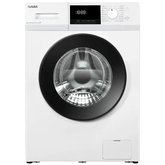 Gaba GTW-914A elöltöltős mosógép, 9 kg, gőz, inverter motor, 60x56x85 cm