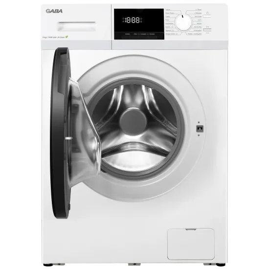 Gaba GTW-914A elöltöltős mosógép, 9 kg, gőz, inverter motor, 60x56x85 cm