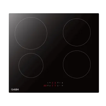 Gaba GMH-IND-4 beépíthető indukciós kerámialap, 59x52x6.2 cm, fekete szín