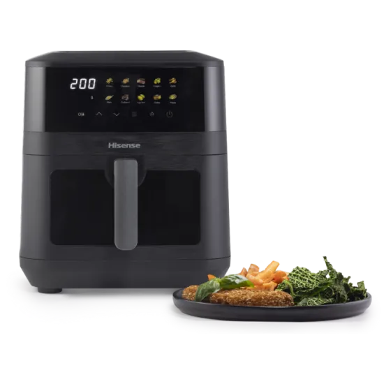 Hisense HAF2100DCD forrólevegős sütő, Air Fryer, 2100W, 7.7L, fekete szín