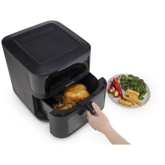 Hisense HAF2100DCD forrólevegős sütő, Air Fryer, 2100W, 7.7L, fekete szín