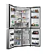 Haier HCR59F18DNMM Total No Frost side by side hűtőszekrény francia ajtós kialakítással, 417/289L, Wifi, 90.5x73.8x182.5 cm, inox szín 