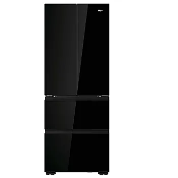 Haier HFKR5718DNGB Total No Frost side by side hűtőszekrény francia ajtós kialakítással, 255/147L, Wifi, 70x59.4x185 cm, fekete szín 