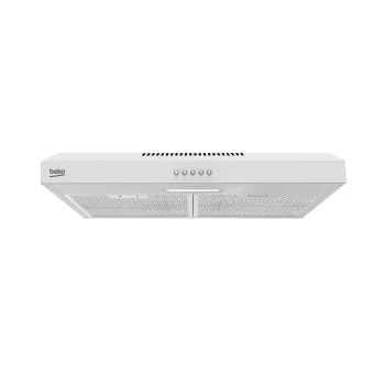 Beko HNS61222NAW hagyományos konyhai elszívó, felső kivezetés, mosható fém zsírszűrővel 59.5x48x10 cm, fehér szín 