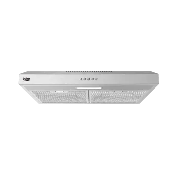 Beko HNS61222NAX hagyományos konyhai elszívó, felső kivezetés, mosható fém zsírszűrővel, 59.5x48x10 cm, inox szín 