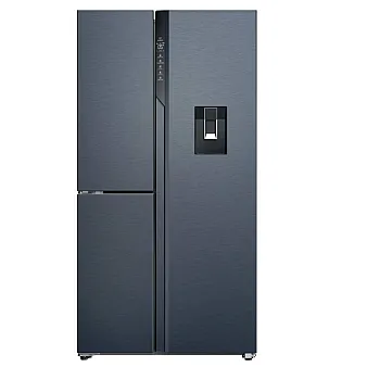 Haier HSPR79F18DWMB Total No Frost side by side hűtőszekrény, Wifi, 384/189L, 90.5x70.7x177.5 cm, szálcsiszolt fekete szín 