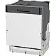 Hisense HV693A66UVAD teljesen beépíthető mosogatógép, 16 teríték, Wifi, inverter motor, 3 kosár, automatikus ajtónyitás, 59.8x55.5x81.6 cm 