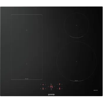 Gorenje GI6431BFZ beépíthető indukciós kerámialap, Bridge összekapcsolható főzőzóna, 59.5x52x5.4 cm, fekete szín 