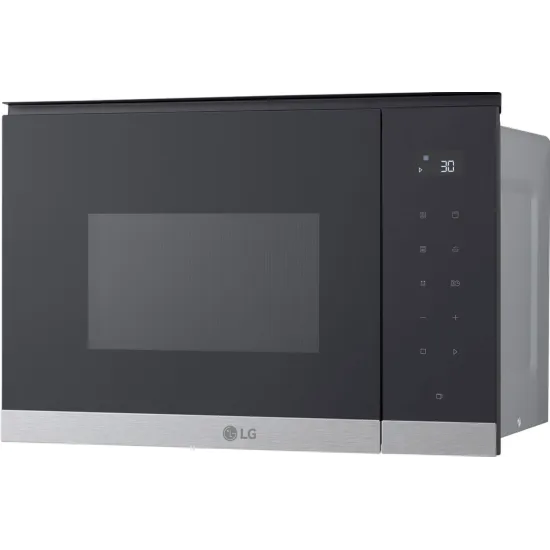 LG MG7Z2593D beépíthető mikrohullámú sütő, 25L, grill, 59.2x38.8x39.6 cm, fekete szín 