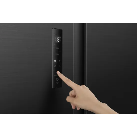 Gorenje NRS917E41BX side by side hűtőszekrény, 347/197L, inverteres kompresszor, 91.1x61.5x178.6 cm, fekete szín 