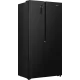 Gorenje NRS917E41BX side by side hűtőszekrény, 347/197L, inverteres kompresszor, 91.1x61.5x178.6 cm, fekete szín 