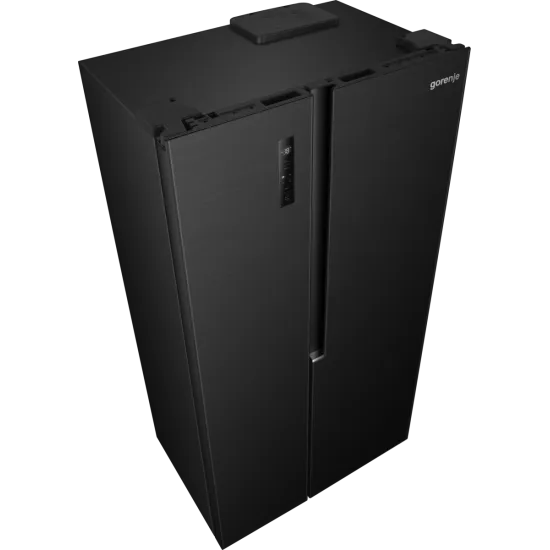 Gorenje NRS917E41BX side by side hűtőszekrény, 347/197L, inverteres kompresszor, 91.1x61.5x178.6 cm, fekete szín 