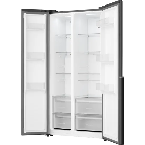 Gorenje NRS917E41BX side by side hűtőszekrény, 347/197L, inverteres kompresszor, 91.1x61.5x178.6 cm, fekete szín 
