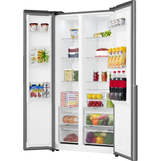 Gorenje NRS917E41X No Frost Plus side by side hűtőszekrény, 347/197L, inverteres kompresszor, 91.1x61.5x178.6 cm, inox szín 