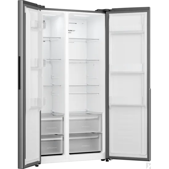 Gorenje NRS917E41X No Frost Plus side by side hűtőszekrény, 347/197L, inverteres kompresszor, 91.1x61.5x178.6 cm, inox szín 