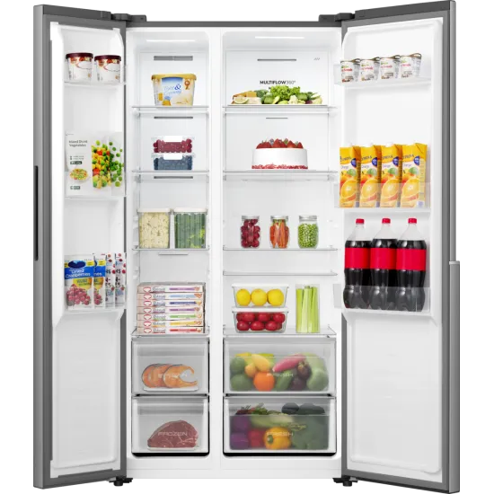 Gorenje NRS917E41X No Frost Plus side by side hűtőszekrény, 347/197L, inverteres kompresszor, 91.1x61.5x178.6 cm, inox szín 