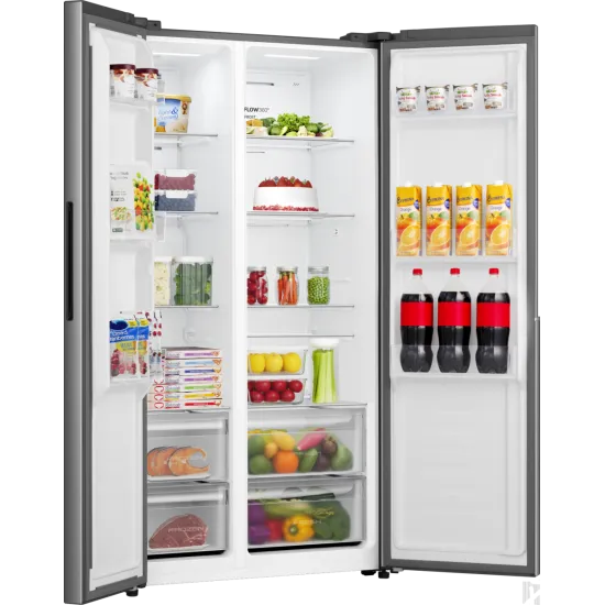 Gorenje NRS917E41X No Frost Plus side by side hűtőszekrény, 347/197L, inverteres kompresszor, 91.1x61.5x178.6 cm, inox szín 