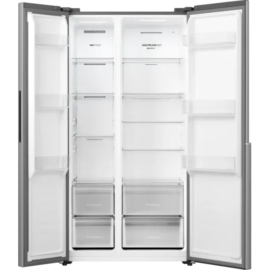 Gorenje NRS917E41X No Frost Plus side by side hűtőszekrény, 347/197L, inverteres kompresszor, 91.1x61.5x178.6 cm, inox szín 