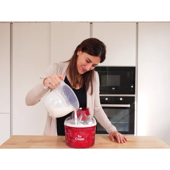 Beper P102GEL002 fagylalt és sorbet készítő gép, 1.8L, 12W, piros szín 