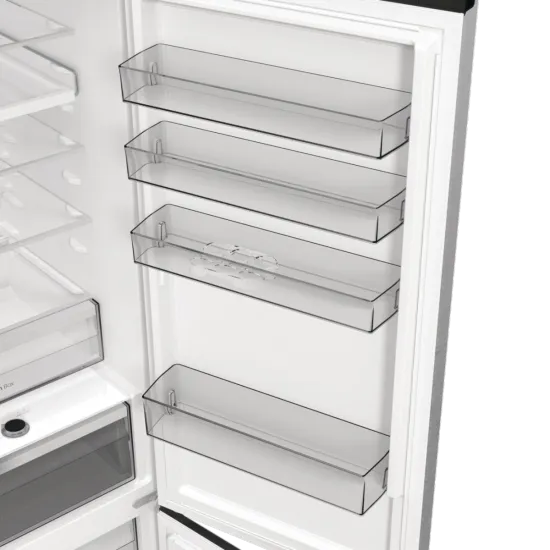 Hisense RB5P410SACC Total No Frost alulfagyasztós kombinált hűtőszekrény, Wifi, inverteres kompresszor, 283/130L, 59.5x65.8x203 cm, szürke metál szín 