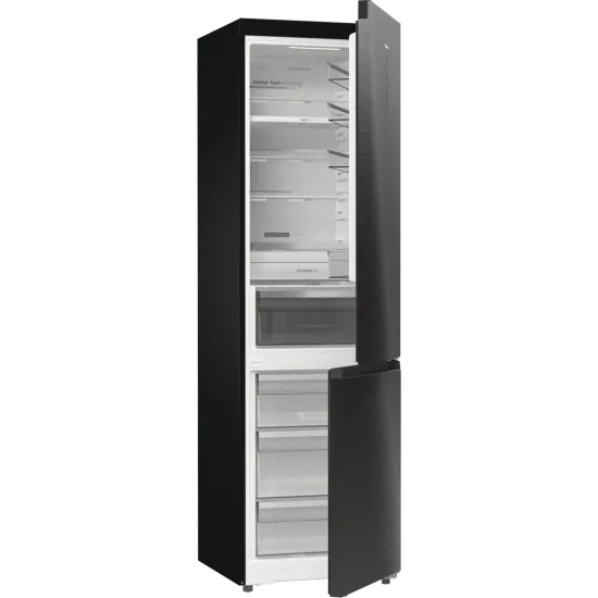 Hisense RB5P410SAFA No Frost alulfagyasztós kombinált hűtőszekrény, 283/130L,Wifi, inverteres kompresszor, 59.5x65.8x203 cm, fekete szín 
