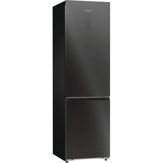 Hisense RB5P410SAFA No Frost alulfagyasztós kombinált hűtőszekrény, 283/130L,Wifi, inverteres kompresszor, 59.5x65.8x203 cm, fekete szín 