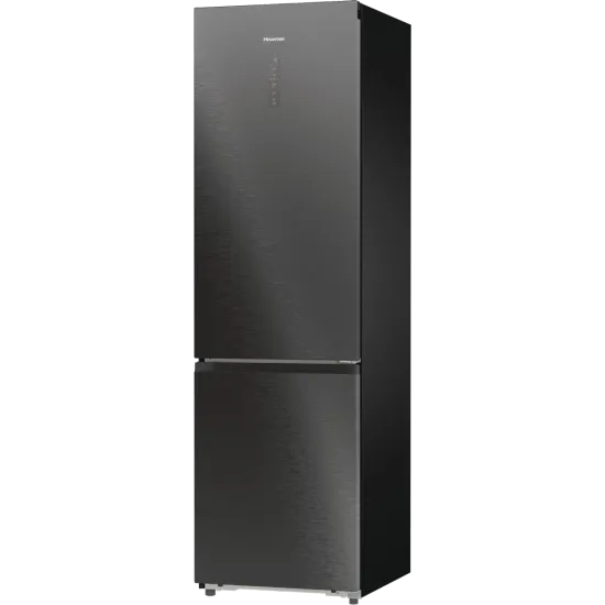 Hisense RB5P410SAFA No Frost alulfagyasztós kombinált hűtőszekrény, 283/130L,Wifi, inverteres kompresszor, 59.5x65.8x203 cm, fekete szín 