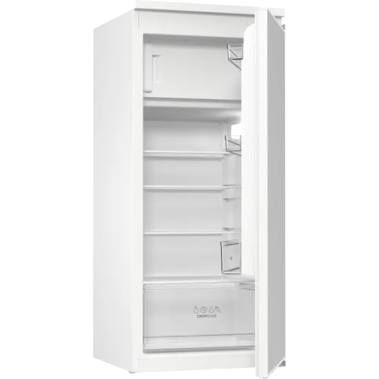 Gorenje RBI512E21 beépíthető egyajtós hűtőszekrény fagyasztóval, 163/16L, inverteres kompresszor, 54x54.5x122.1 cm