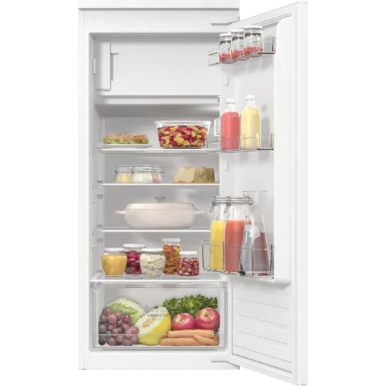 Gorenje RBI512E21 beépíthető egyajtós hűtőszekrény fagyasztóval, 163/16L, inverteres kompresszor, 54x54.5x122.1 cm