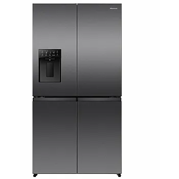 Hisense RQ5P640SYKD Total No Frost side by side hűtőszekrény francia ajtós kialakítással, 390/250L, inverteres kompresszor, 91x72.5x179 cm, fekete szín 