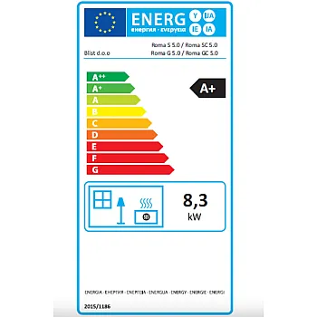 Warnex Roma S 5.0 csempés sütős kandalló 8.3 kW 