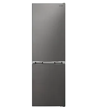 Sharp SJ-NBA11DMXPE-EU No Frost alulfagyasztós kombinált hűtőszekrény, 230/101L, 59.5x65x186 cm, sötét inox szín 